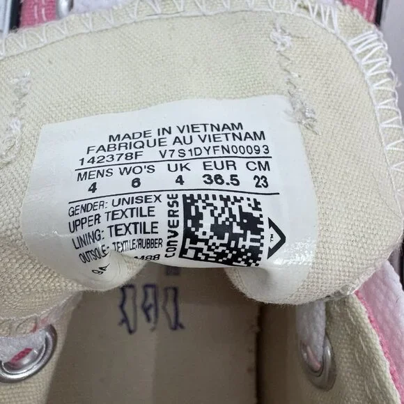 Converse Chuck Taylor All Star Unisex Pink Sneakers Shoes - Women 6, Men 4 EUC - Picture 6 of 9